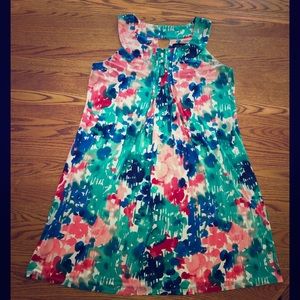 Floral watercolor midi dress 14/16